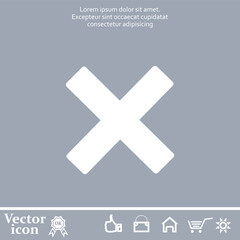 Obraz premium Vector icon of white color on a gray background