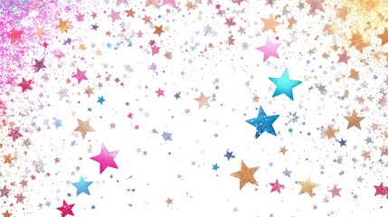 Fototapeta premium Background illustration of beautiful glittering stars stock illustration on white background 