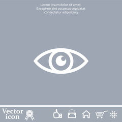 Obraz premium Vector icon of white color on a gray background