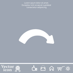 Vector icon of white color on a gray background