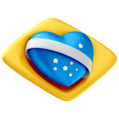 3D Icon of Brazil's Flag for Independence Day and Elections with Transparent Background