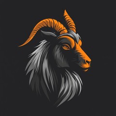 Obraz premium goat vector logo 
