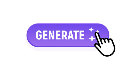 Ai button generator icon technology. Artificial intelligence generator image star illustration ai design prompt