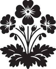 Geranium Icon silhouette vector illustration.eps