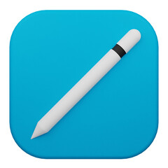 edit 3d icon isolated on the transparent background