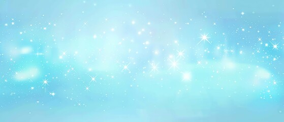 A pastel sky blue background with delicate star patterns