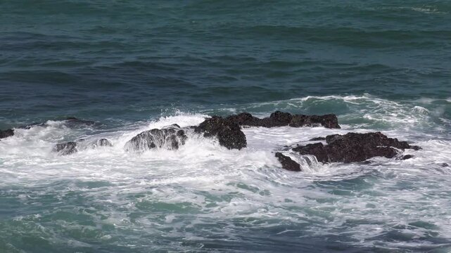 waterfront of Ballito bay, Willard beach , Durban area, South Africa, ocean waves