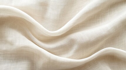 Obraz premium Elegant linen texture background in neutral beige tones, adding a touch of warmth and sophistication to designs