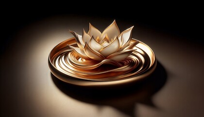 Tranquil Reflections: Serenity in Gold