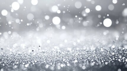 Defocused Particles in Slow Motion - White, Gray, Silver Colored, Bright - Abstract Background Animation