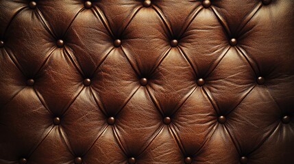 Naklejka premium Seamless leather texture background in a rich brown tone, ideal for luxury and fashion-themed designs.