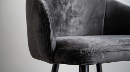 Modern and minimalistic these charcoal grey velvet dining chairs add texture and comfort to any dining space.