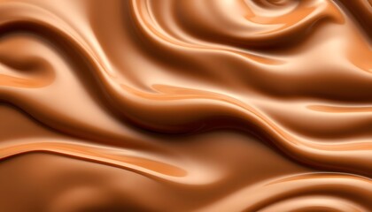 Smooth, flowing chocolate texture in a close-up view (1)