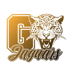 Go Jaguars Team Illustration Clip Art Design Shape. Mascot Silhouette Icon Vector.