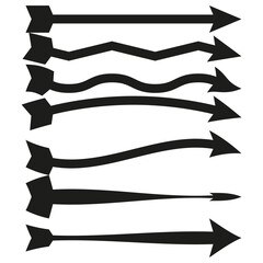Fototapeta premium Set of hand drawn arrows. Collection of various arrow designs with unique artistic styles. Vector illustration.