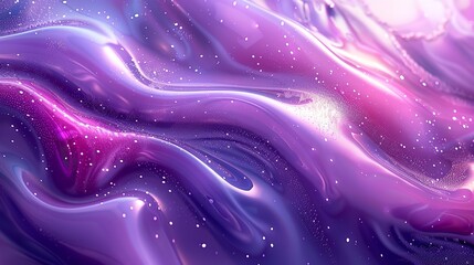 Obraz premium Liquid art swirling purple and blue with sparkles in a mesmerizing display