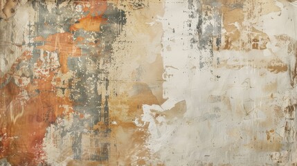 Vintage paper with distressed cream white, brown, orange, and tan hues shows visible signs of aging.