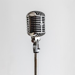 Microphone isolated on white background.