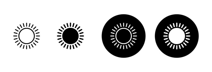 Sun icon vector isolated on white background. Sun vector icon