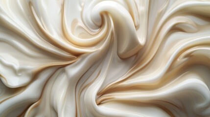 Fototapeta premium Swirling Cream and Caramel Texture