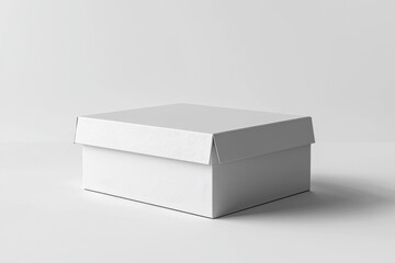 Fototapeta premium Paper Box Mockup A4 on isolated background created with Generative AI