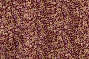 Print of floral on fabric.
