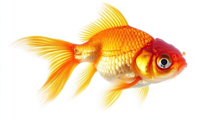 Goldfish isolated on white background