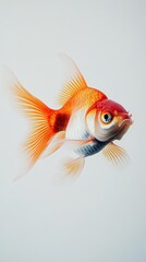 Fototapeta premium Goldfish isolated on white background