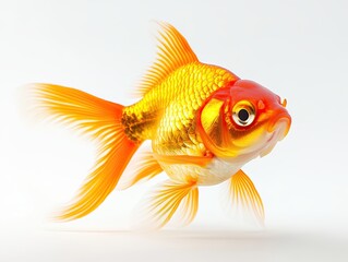 Goldfish isolated on white background