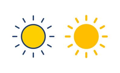 Sun icon vector. Brightness Icon vector