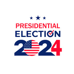 Design icon of presidential election 2024. Vector EPS Icon