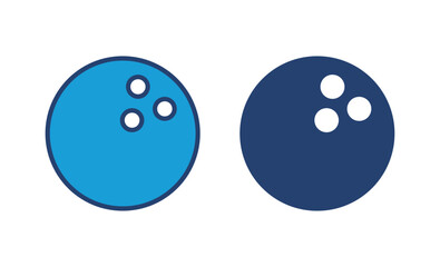 Bowling icon vector. bowling ball and pin icon. bowling pins