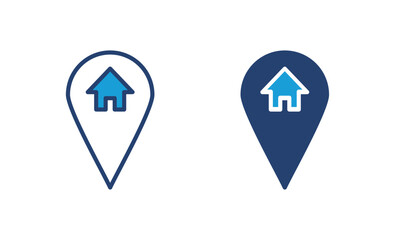 address icon vector. home location icon vector