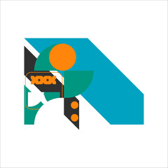 Modern abstract geometric corner vector element