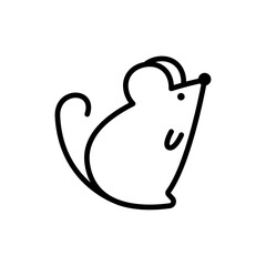 Rat line icon on white background.