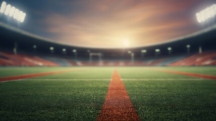 empty football stadium field background
