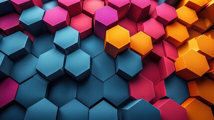 Colorful 3d abstract digital artwork with vibrant colors and geometric shapes in high definition resolution for wallpaper design
