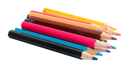color pencils isolated on white background