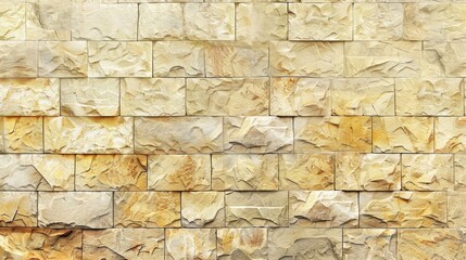 Obraz premium Background of beige stone brick wall landscape