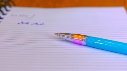 Self-writing pen capturing thoughts and spoken words on paper, minimalist design, smooth lines, subtle elegance, inviting simplicity, enhanced creativity in a serene environment