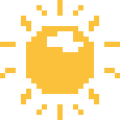 Obraz premium Pixel Sun - Digital Dawn