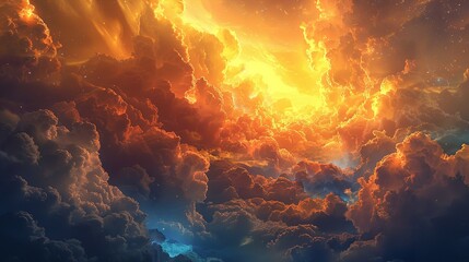 Stormy sky during sunset