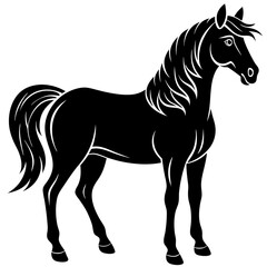 Vector Art of Horse - Elegant and Detailed Horse Illustration