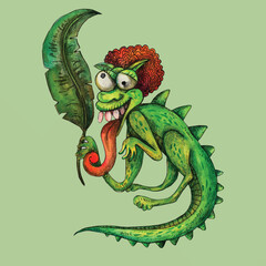 Adobe Illustrator Artwork Dragon Illustration Vector Design hand drawn