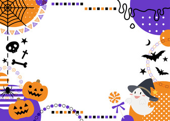 ハロウィーンのデコレーションフレーム、ハロウィンデザインのテンプレート