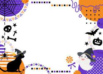 Fototapeta premium ハロウィーンのデコレーションフレーム、ハロウィンデザインのテンプレート