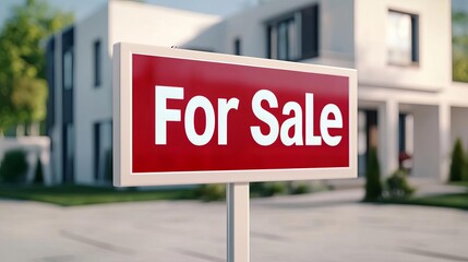 Obraz premium Holographic real estate sign, digital 