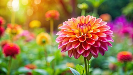 Vibrant blooming flower in a lush garden setting, nature, plant, petals, colorful, floral, beauty, garden
