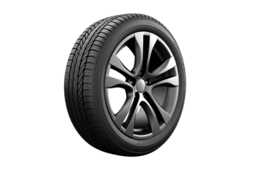 Isolated image of a flat tire on a white background.
