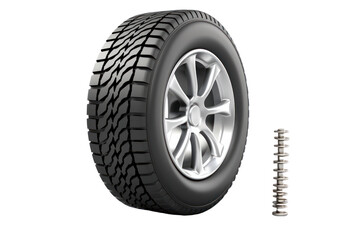 Isolated image of a flat tire on a white background.